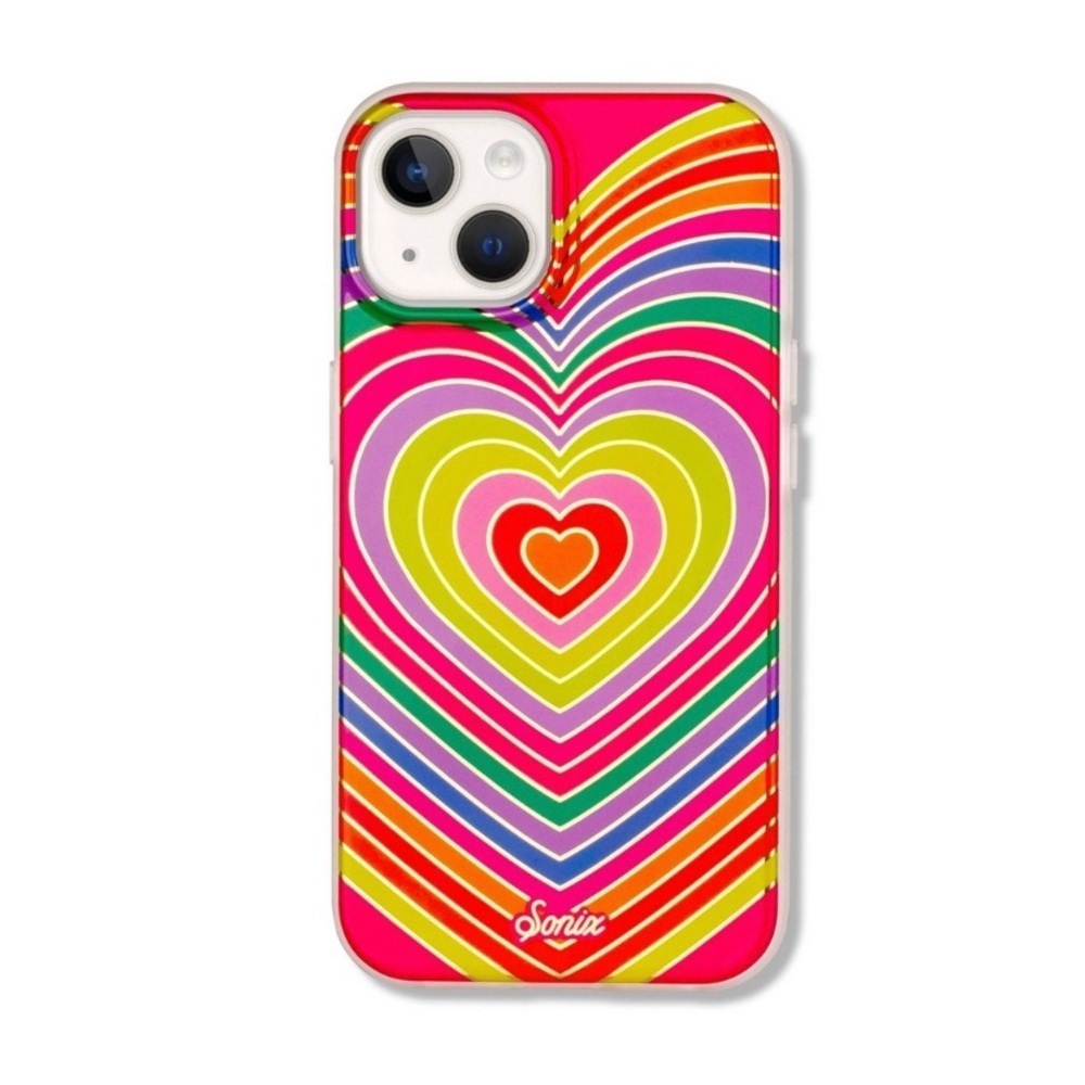 NIB Sonix Apple iPhone 14/iPhone 13 Case with MagSafe - Rainbow Hearts